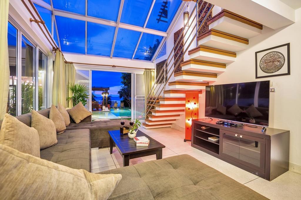 Emerald Sands - Beach Front 4 Bed Pool Villa Ко Самуи Стая снимка