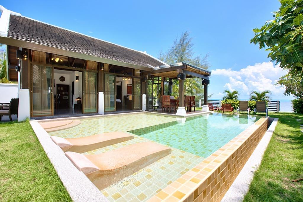 Emerald Sands - Beach Front 4 Bed Pool Villa Ко Самуи Стая снимка