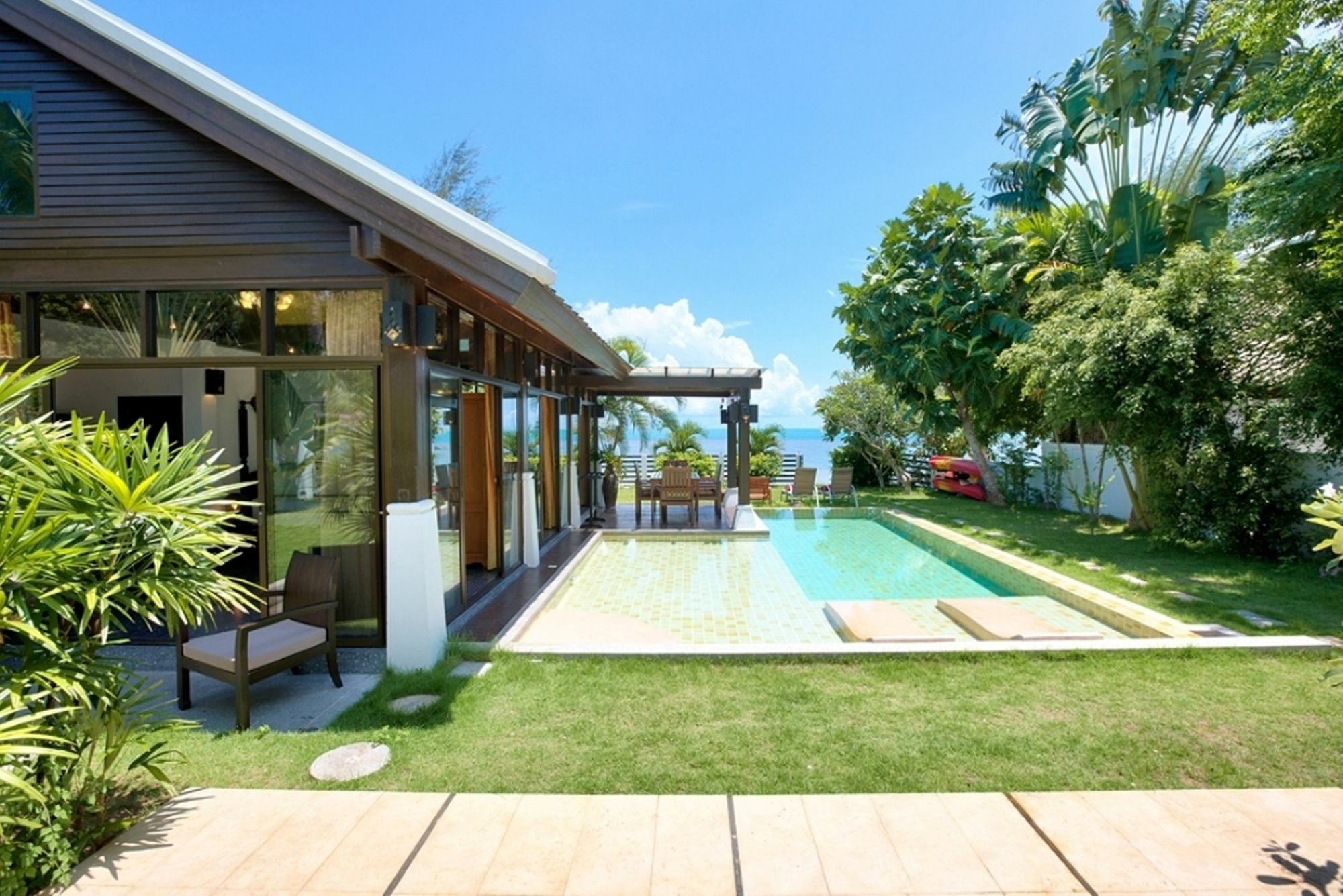 Emerald Sands - Beach Front 4 Bed Pool Villa Ко Самуи Екстериор снимка